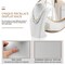 Necklace Display Bust - PU Leather Jewelry Bust Stand for Photography, Boutique Display, and Home Organisation(White-9.8"x5.7")
